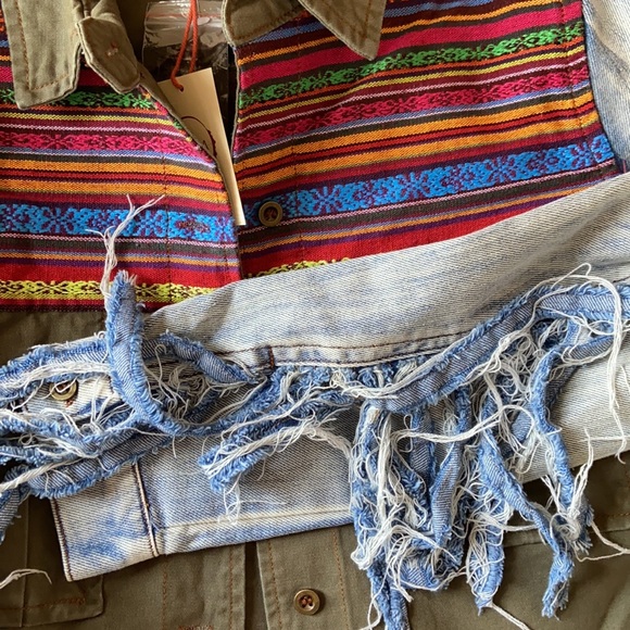 Raga The Chandler army-style fringe boho jacket - Picture 13 of 14